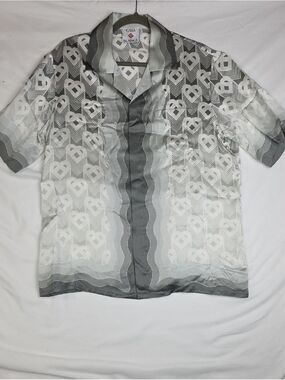 Casablanca Short-Sleeve Cuban Collar Shirt 'Grey Gradient'